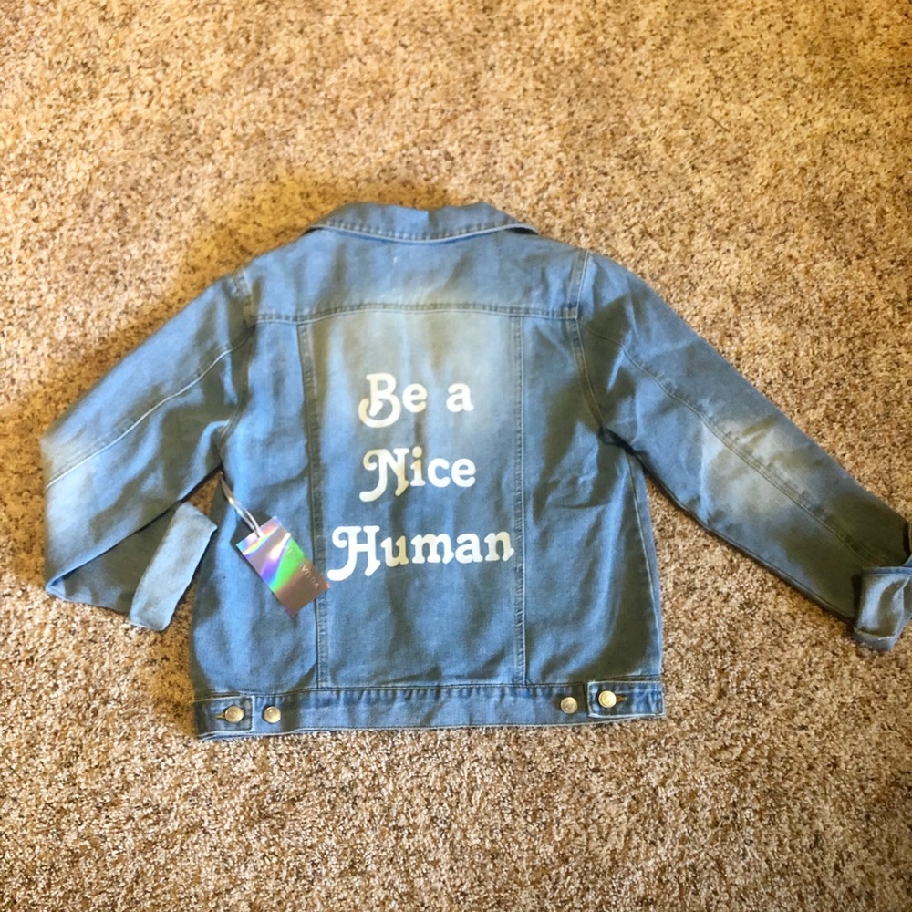 “BE A NICE HUMAN” jean jacket 🤩🤩